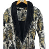 Accappatoio Ray Of Gold Roberto Cavalli taglia S/M, modello sciallato, in spugna 100% cotone, morbido e raffinato, prodotto Made in Italy.