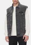 KARL LAGERFELD GILET KLJ RELAXED DENIM VEST PRINT da uomo