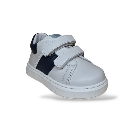 Scarpe Primi Passi Balducci Cita Pelle Bianco Blu Made in Italy Bambino