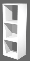 Libreria a giorno in melaminico sovrapponibile a 3 caselle cm. 35,9x29,2x103,9h