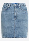 KARL LAGERFELD GONNA KLJ PATCHWORK DENIM SKIRT da donna