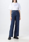 calvin klein jeans HR WIDE - ARCHIVE BLUE RINSE da donna