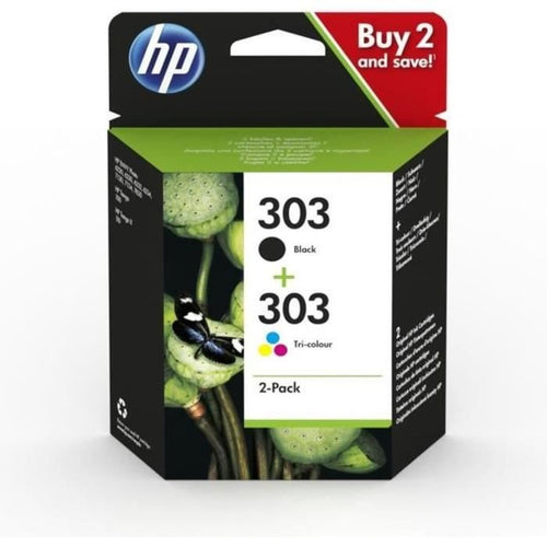 Confezione da 2 cartucce di inchiostro nero / tricromia originali HP 303 (3YM92AE)