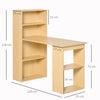 Scrivania Computer con Libreria Salvaspazio, Tavolo da Pranzo per Ufficio e Studio in Truciolato 120x55x120 cm RE1836-069RE1