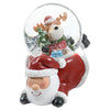 Palla di neve con Babbo Natale, decorazione colore rosso e bianco, 10.5 x 7.5 x h 8.5 cm