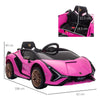 Macchina Elettrica per Bambini 3-5 Anni Lamborghini 12V con Telecomando e Velocità 3-5km/h, Rosa VG1370-171V90PKVG1