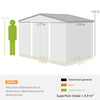 casetta utensili attrezzi esterno giardino casa armadio capanno box deposito 277x195x192cm, Verde FY9845-031GNFY9