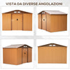 casetta utensili attrezzi esterno giardino casa armadio capanno box deposito 277x195x192cm, Gialla MJ6845-031YLMJ6