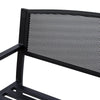 Panchina da Esterno Panca da Giardino Max 240kg Metallo 127 × 60 × 85cm Nero 84B-182BK