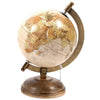 Mappamondo in ottone e legno, decorazione per interno da 14 x 13 x h 21 cm