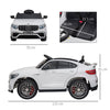 Macchina Elettrica per Bambini 3-5 Anni Mercedes con Cintura di Sicurezza e Telecomando, Bianco MN1370-074V90WTMN1