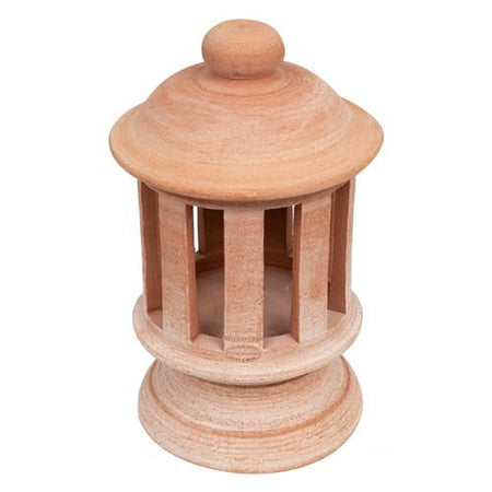 Lanterna da Esterno Grande Terracotta Toscana Biscottini - 45,5x26,5x26,5 cm, Decorazioni Giardino, Resistente al Gelo, Made in Italy
