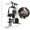 Stazione Fitness Multifunzione per Allenamento a Casa e Professionale in Acciaio, 148x108x207 cm, Nero ZM4A91-132ZM4
