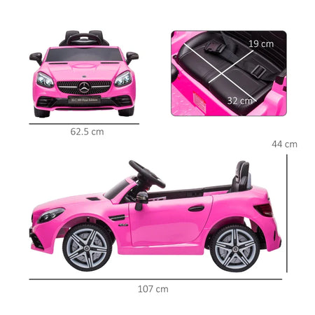 Macchina Elettrica per Bambini 3-6 Anni con Luci LED, Effetti Sonori e Telecomando, 107x62.5x44 cm, Rosa YH6370-222V90PKYH6