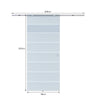 Porta Scorrevole Interna in Vetro Smerigliato e Satinato con Binario B3 in Alluminio per Bagno Cucina Studio Vetro 205x 90x 0,8cm WJ8B70-005WJ8