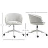 Sedia da Ufficio con Altezza Regolabile, Ruote e Seduta Girevole in Tessuto, Grigio Chiaro HJ9921-602V00LGHJ9