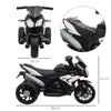 Moto Elettrica per Bambini 3-5 Anni Max. 25kg con Luci, Musica, Batteria 6V e Velocità 3km/h, 86cmx42cmx52cm Nera DF4370-103V90BKDF4
