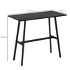 Tavolo da Bar Rettangolare per 4 Persone in MDF e Metallo, 118x58x98 cm, Nero HG683A-029V00BKHG6