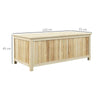 Panca Contenitore da Giardino da 172L in Legno di Abete, 120x55x45cm, Colore Legno 84G-185V00ND