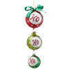 Pendaglio per albero di Natale decorativo, in vetro, con scritta natalizia 20 cm