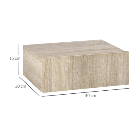 Set 2 Comodini Sospesi in Legno, Design Moderno, 40x30x15cm - Color Legno GH5831-481NDGH5