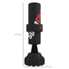Sacco da Boxe da Terra Autoportante con Bersaglio Regolabile, Base Riempibile e Ventose, Nero  YQ1A91-302V00BKYQ1