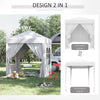 Gazebo Pieghevole Pop-up Outsunny 2x2 m Impermeabile con 4 Pareti Rimovibili, Bianco, con Borsa da Trasporto