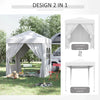 Gazebo Pieghevole Pop Up 2x2 m con 4 Pareti Rimovibili in Poliestere e Acciaio, Bianco 100110-066W