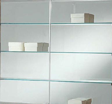 Sostituzione schienale trasparente con schienale a specchio o legno compatibile con vetrina 93/B