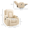 Poltrona Massaggiante a 8 Punti Reclinabile con Portabicchieri e Telecomando, 85x94x104 cm, Beige SD6700-050V92CWSD6
