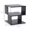 Tavolino basso Caffè in Legno Salvaspazio Nero 40x41x43 KJ5833-619BKKJ5 , soggiorno salotto basso nero bianco marrone grgio design moderno sala moderno alto divano camera legno vetro rotondo