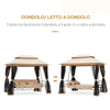 Dondolo da Giardino 3 Posti Lettino e Gazebo Design 3 in 1 con Tettuccio, 256x172x248cm, Beige 84A-056
