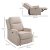 Poltrona Relax Elettrica, Poltrona Reclinabile 150° Moderna con USB per Soggiorno Camera da Letto, Beige, 84x92x104cm GH1833-987V90GH1