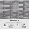 Set 5 Pezzi Salotto da Esterno con 2 Divani 1 Tavolino 2 Sgabelli, Mobili da Giardino in Rattan Grigio 860-093CW
