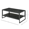 Tavolino Caffè Nero Effetto Marmo Ufficio 106x50x46 FT2833-821BK , soggiorno salotto basso nero bianco marrone grgio design moderno sala moderno alto divano camera legno vetro rotondo