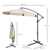 Ombrellone da Giardino Ø2.7x2.7m a Braccio con Tettuccio Regolabile, Marrone Chiaro 84D-161LR