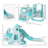 Set Scivolo per Bambini 18-48 Mesi con Altalena, Macchinina e Canestro, 201x151x87.5cm, Azzurro GH6331-041V00LBGH6