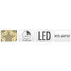 Stella luminosa a LED a luce calda, con Timer e adattatore, per esterno