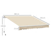 Tenda da Sole per Esterno a Bracci Avvolgibile con Apertura a Manovella, 360x250 cm, Crema BV5840-175V00CWBV5