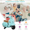 Moto Elettrica per Bambini con Licenza Ufficiale Vespa Batteria 6V, Fari e Clacson, per Bimbi da 18-36 mesi, Verde, 66.5x38x52cm MN7370-138GNMN7