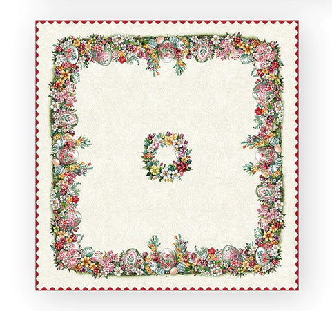 Centrotavola pasquale in gobelin 100×100 cm – Dis. Pasqua 3 Vingi