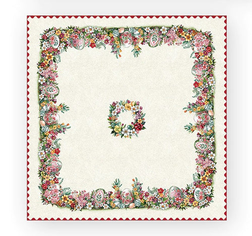 Centrotavola pasquale in gobelin 100×100 cm – Dis. Pasqua 3 Vingi