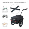 Rimorchio per Bicicletta Porta Oggetti in Acciaio 144×59×80cm TF6B71-005TF6