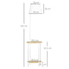 Lampada da Terra Moderna con Tavolino a 2 Livelli per Soggiorno e Camera da Letto, 43L x 39.5P x 162A cm WL8B31-320WL8
