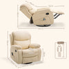 Poltrona Relax Reclinabile Beige con 8 Punti Massaggianti, Riscaldanti e Poggiapiedi, 97x92X104 cm ER5700-094V90BGEW5
