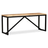 Panca in Legno Massello di Mango 110x35x45 cm con Gambe in Acciaio - Stile Industriale Robusto e Duraturo - Generico