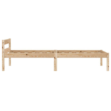 Giroletto in Legno Massello di Pino Naturale 100x200 cm VidaXL - Struttura Letto Matrimoniale Singolo per Adulti - Design Moderno, Facile Assemblaggio