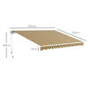 Tenda da Sole per Esterno Avvolgibile a Bracci con Apertura a Manovella, 350x250 cm, Giallo QW6840-174V00YLQW6