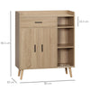 Credenza Moderna Multiuso con Armadietto e Cassetto in Legno 80x30x96.5cm , madia comò mobile F839-384NDA