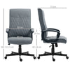 Sedia da Ufficio Girevole con Funzione Dondolo e Altezza Regolabile, 65x72x102-112.5cm, Grigio PL8921-605V00CGPL8